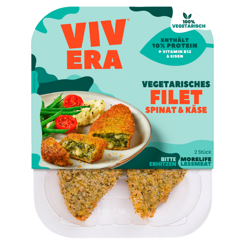 Vivera Vegetarisches Filet aus Spinat & Käse 200g